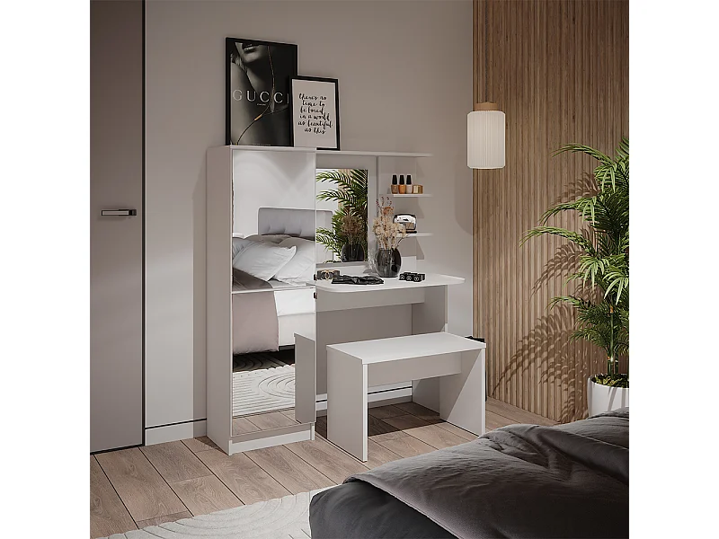 Toaletka biały 123x33x141.2 jasmin