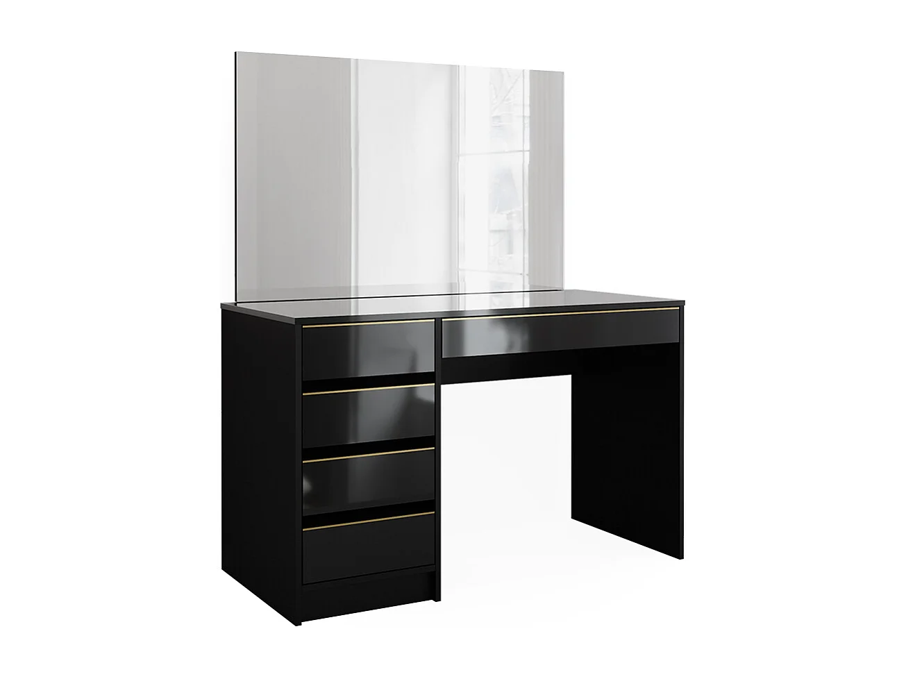 Tocador negro/oro 120x55x75 sherry