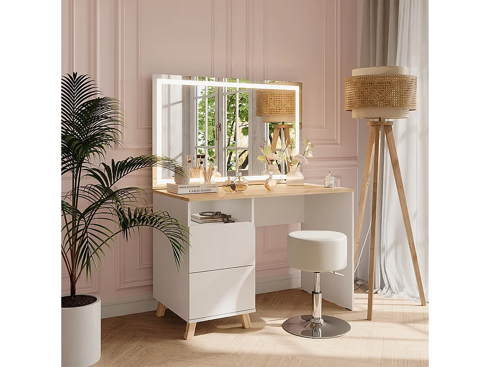 Vanity table white/artisan 110x55x75 karen