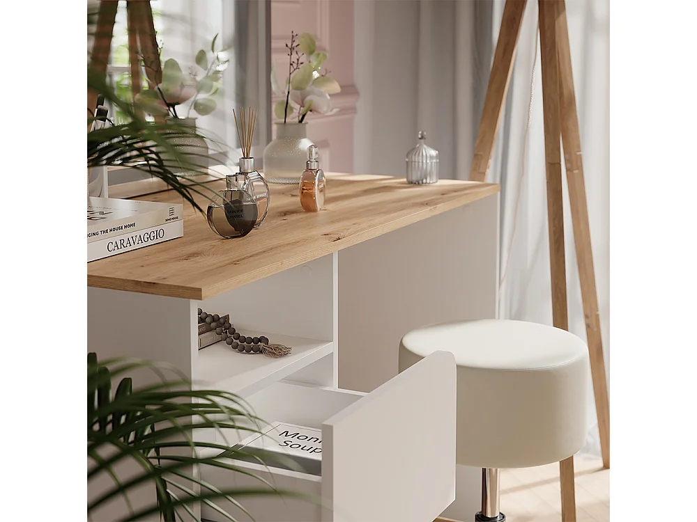 Vanity table white/artisan 110x55x75 karen
