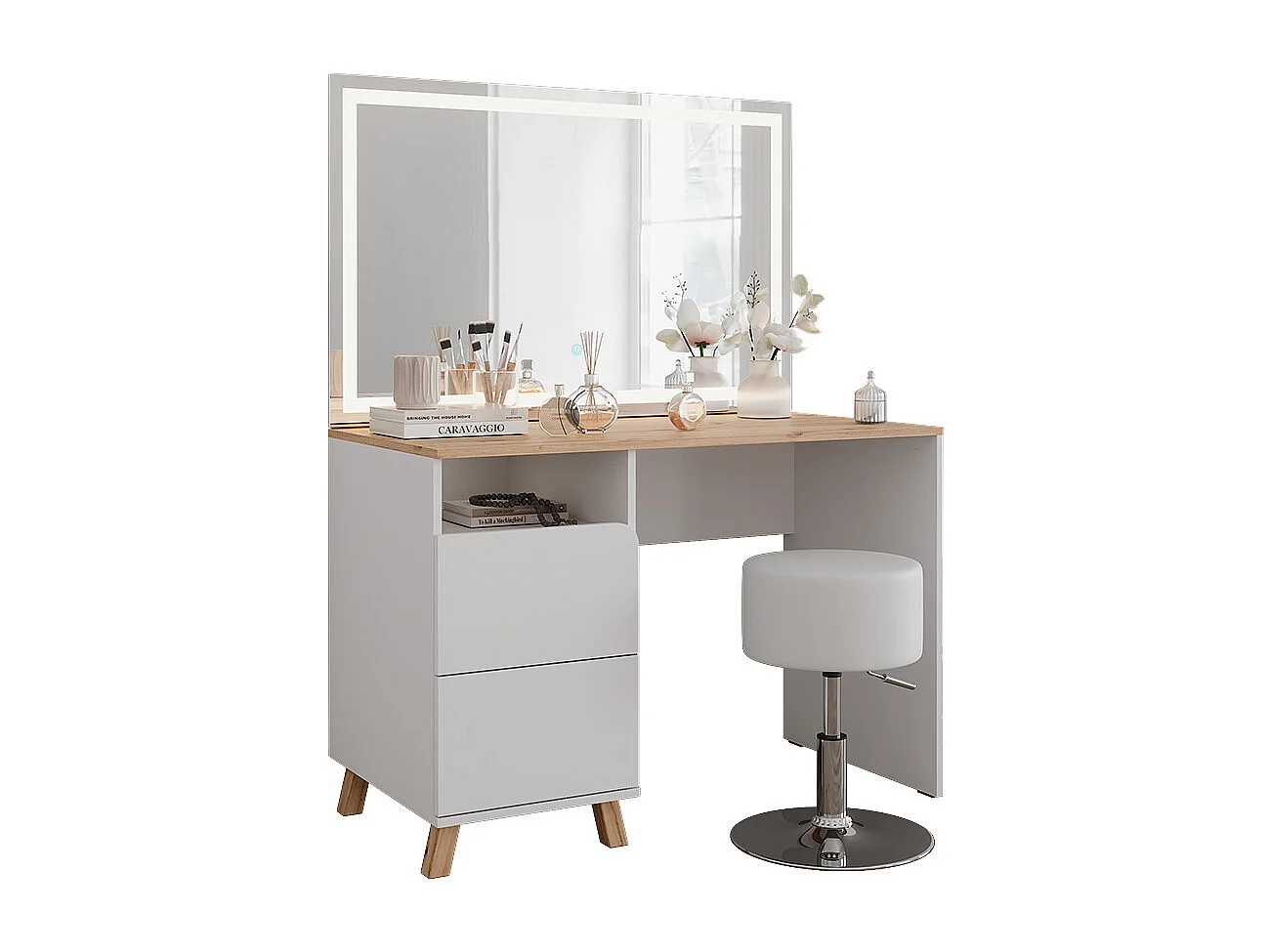 Vanity table white/artisan 110x55x75 karen