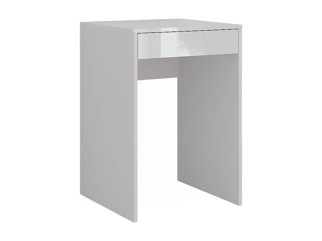 Schminktisch weiß/weiß hochglanz 51.4x50.1x76 sherry