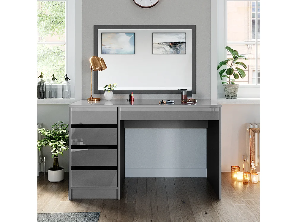 Mesa de maquillaje gris 120x55x75 sherry