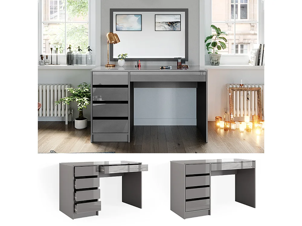 Coiffeuse gris 120x55x75 sherry