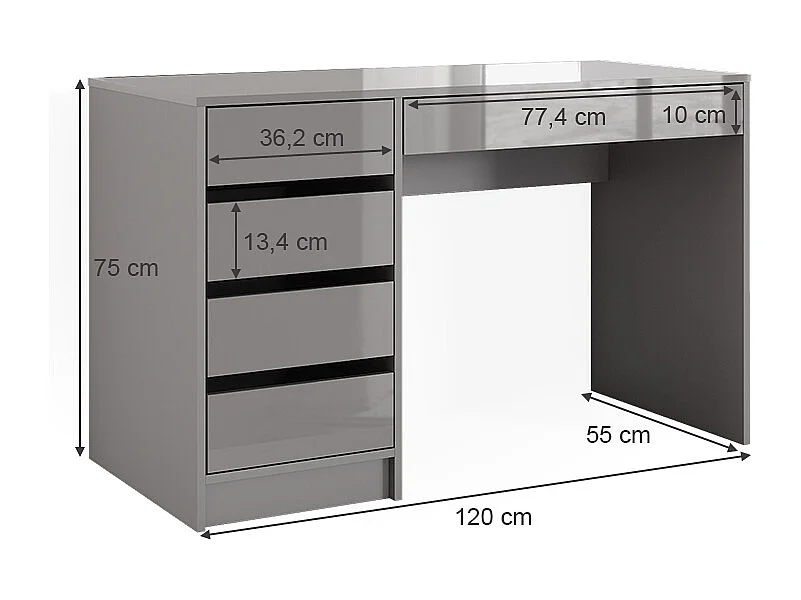 Vanity grey 120x55x75 sherry