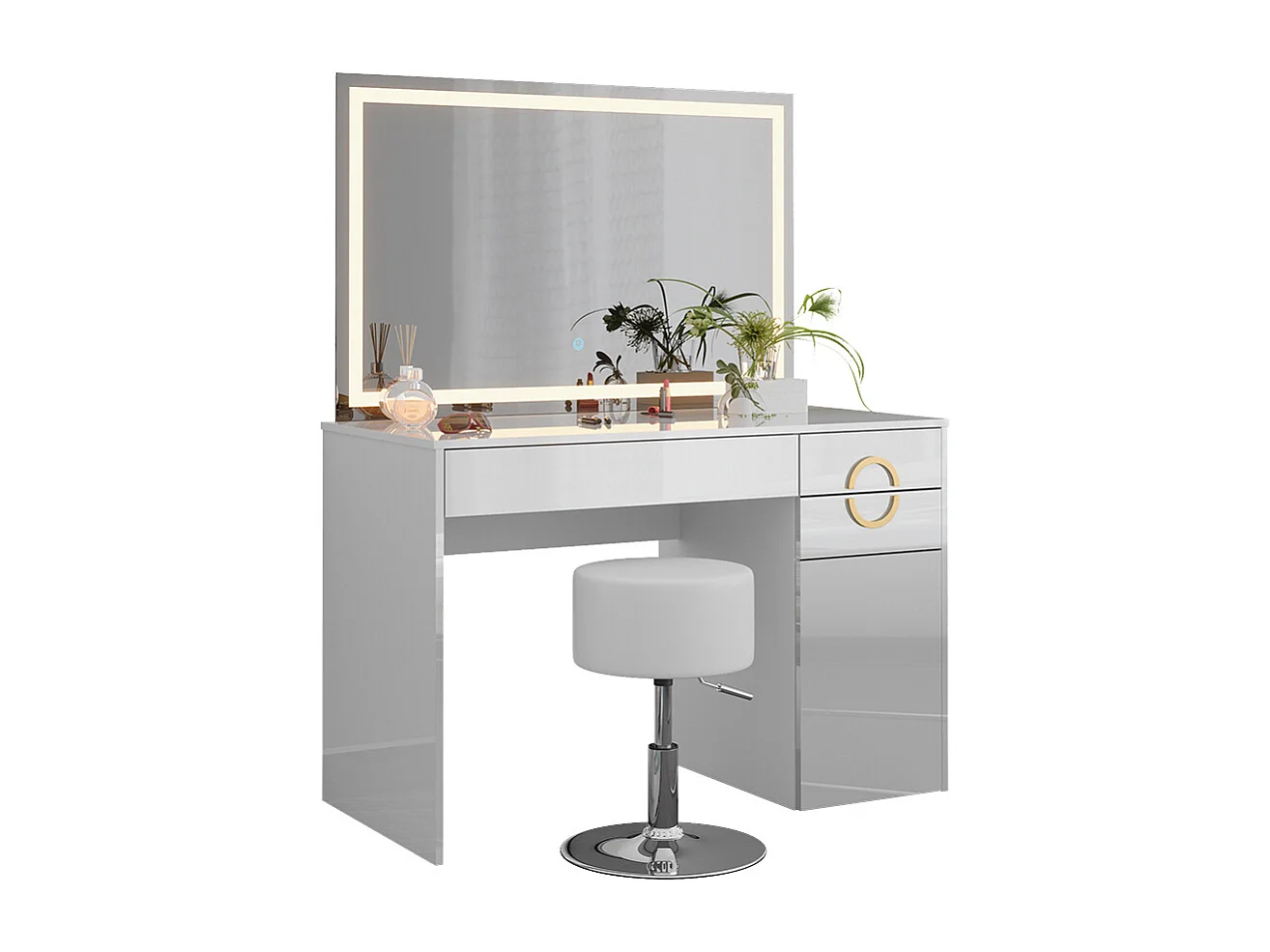 Tocador blanco 115x55x76.4 adela