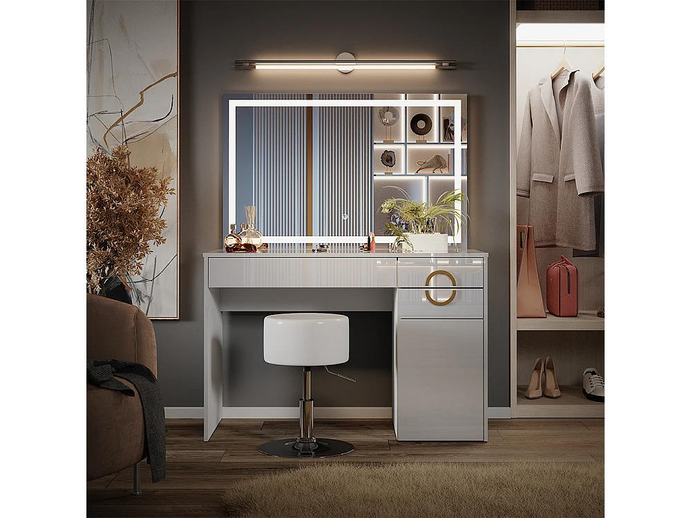 Coiffeuse blanc 115x55x76.4 adela