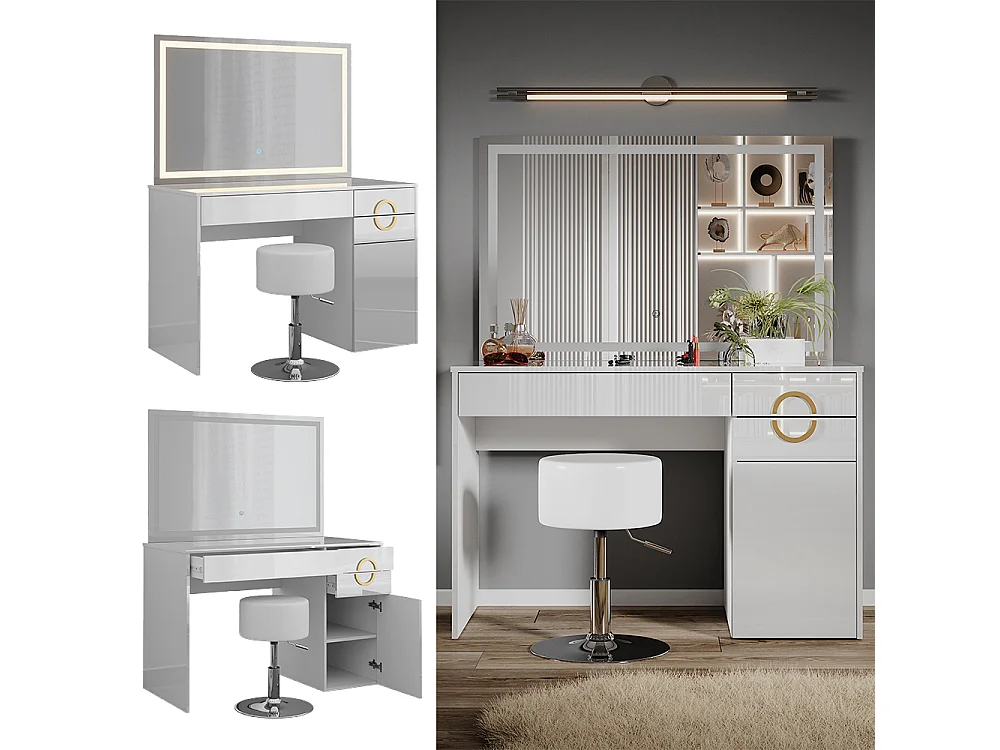 Vanity table white 115x55x76.4 adela