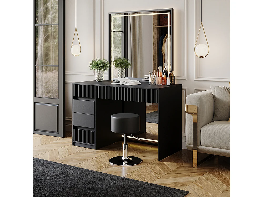 Tocador negro 120x55x76 omira