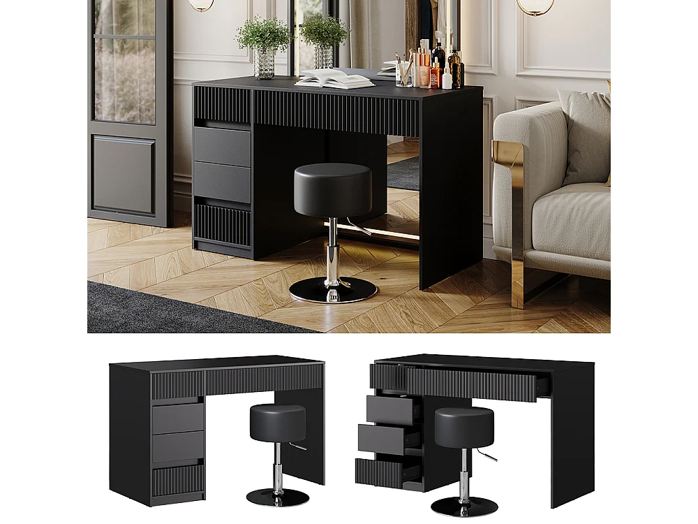 Dressing table black 120x55x76 omira