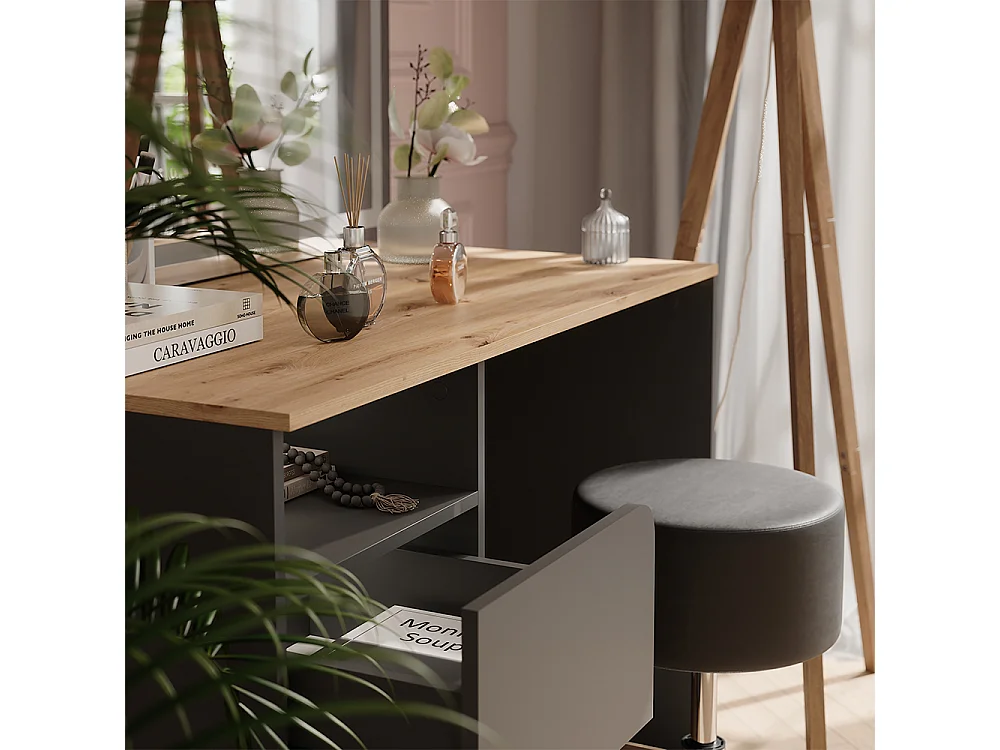 Vanity table anthracite/artisan 110x55x75 karen