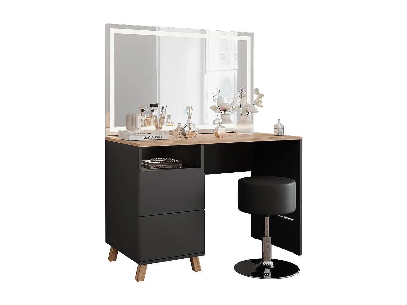 Vanity table anthracite/artisan 110x55x75 karen