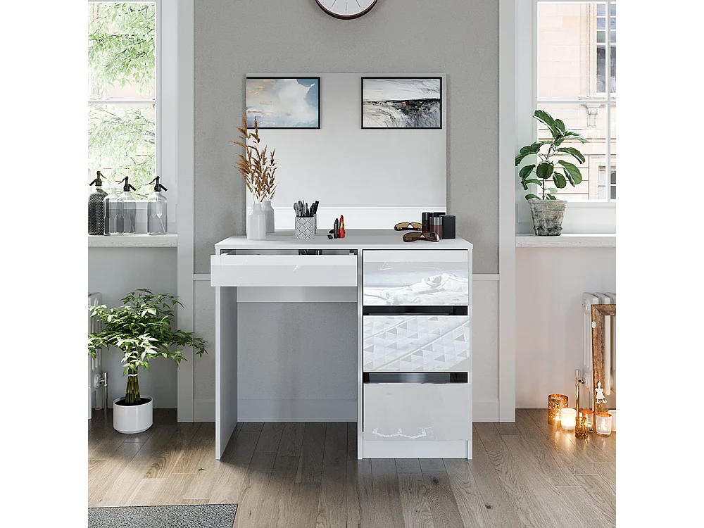 Coiffeuse blanc 90x40x75 sherry