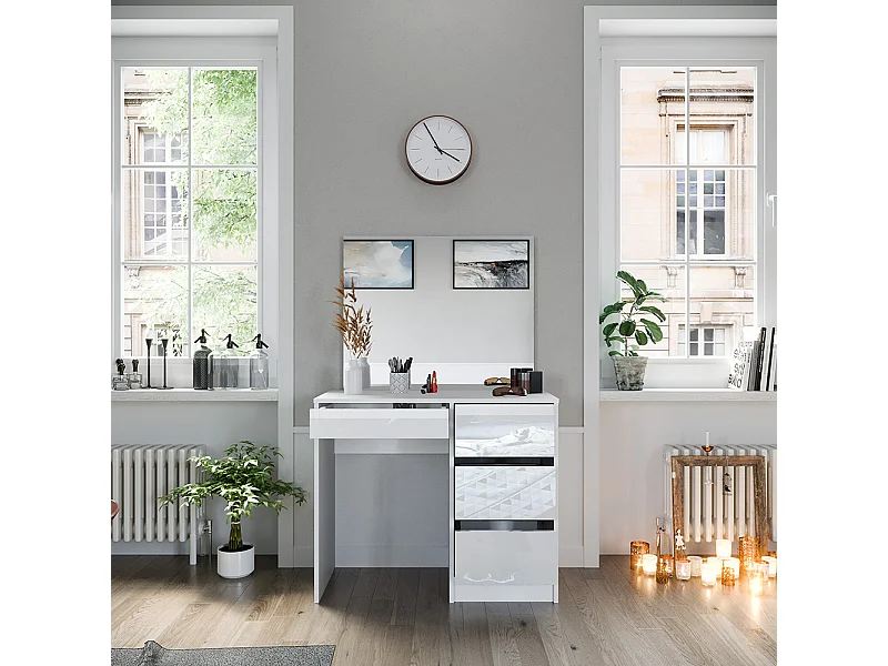 Kaptafel wit 90x40x75 sherry