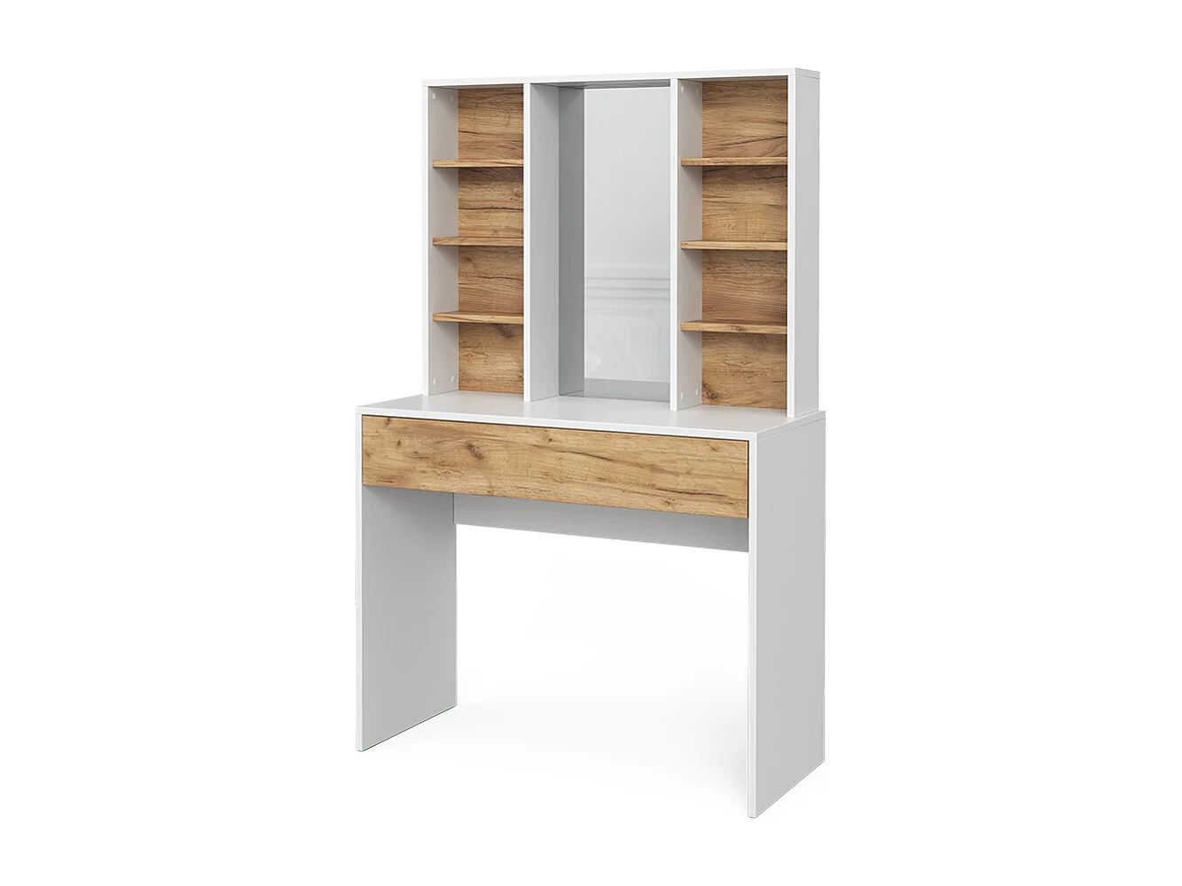 Tocador oro potencia roble/blanco 93x40x147 alexa