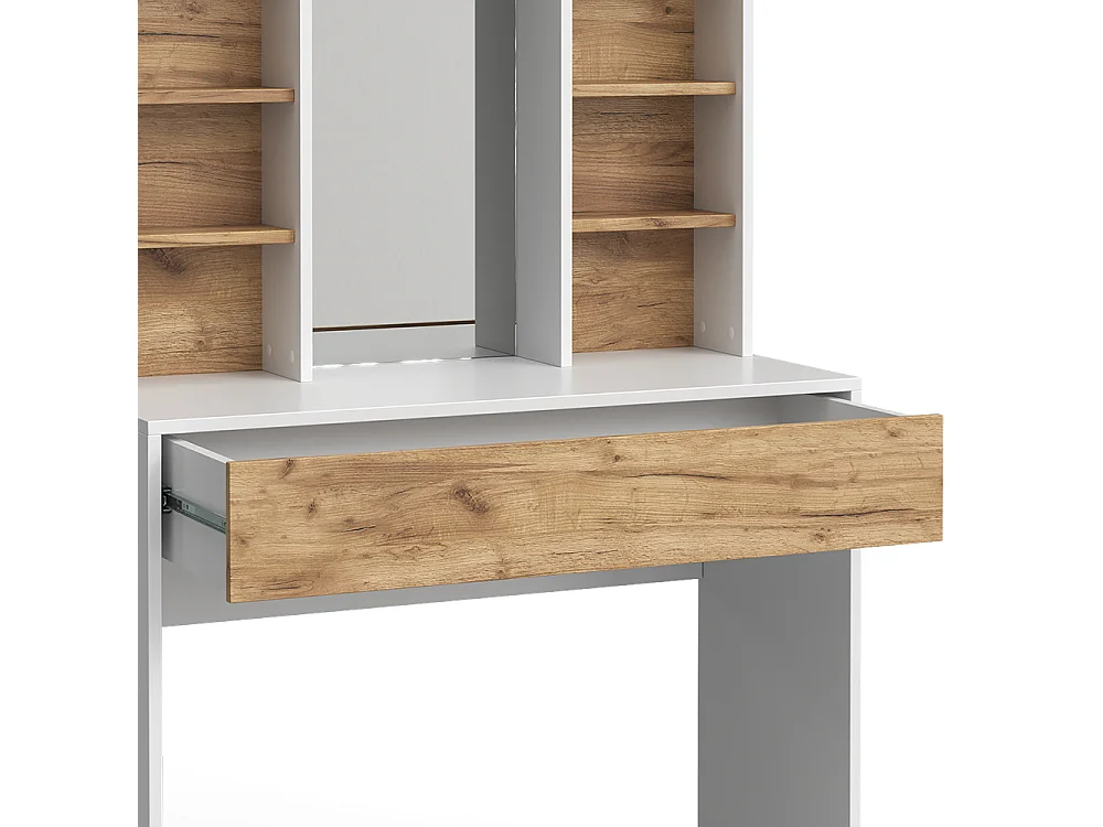 Tocador oro potencia roble/blanco 93x40x147 alexa