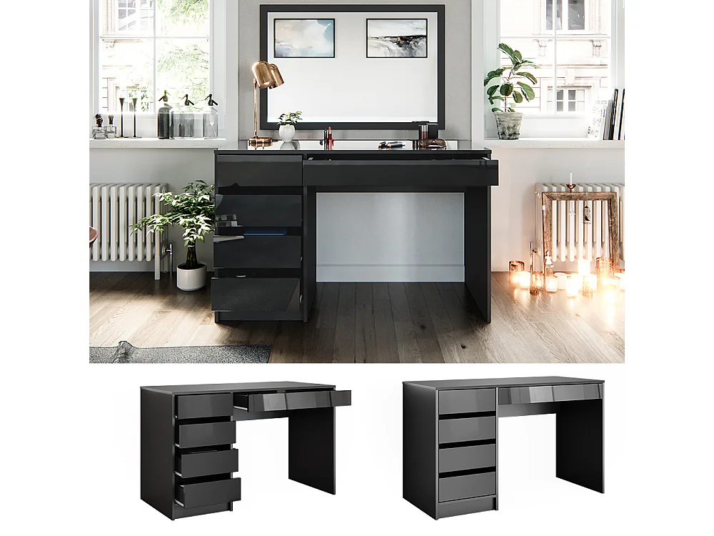 Tocador antracita 120x55x75 sherry