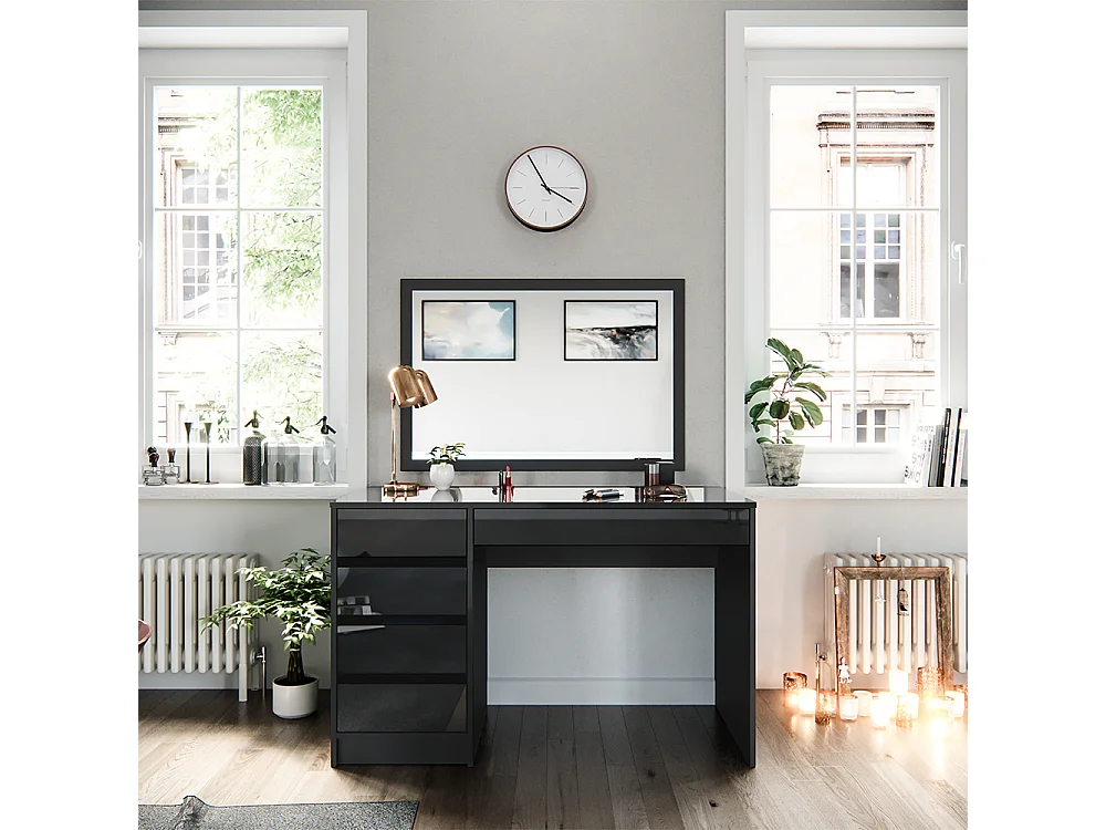 Coiffeuse anthracite 120x55x75 sherry