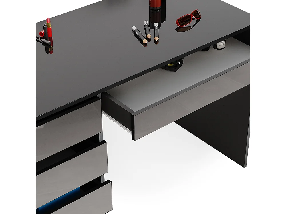 Coiffeuse anthracite 120x55x75 sherry