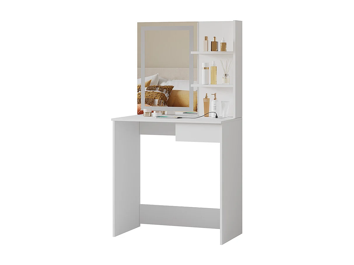 Coiffeuse blanc 75x40x141 dekos