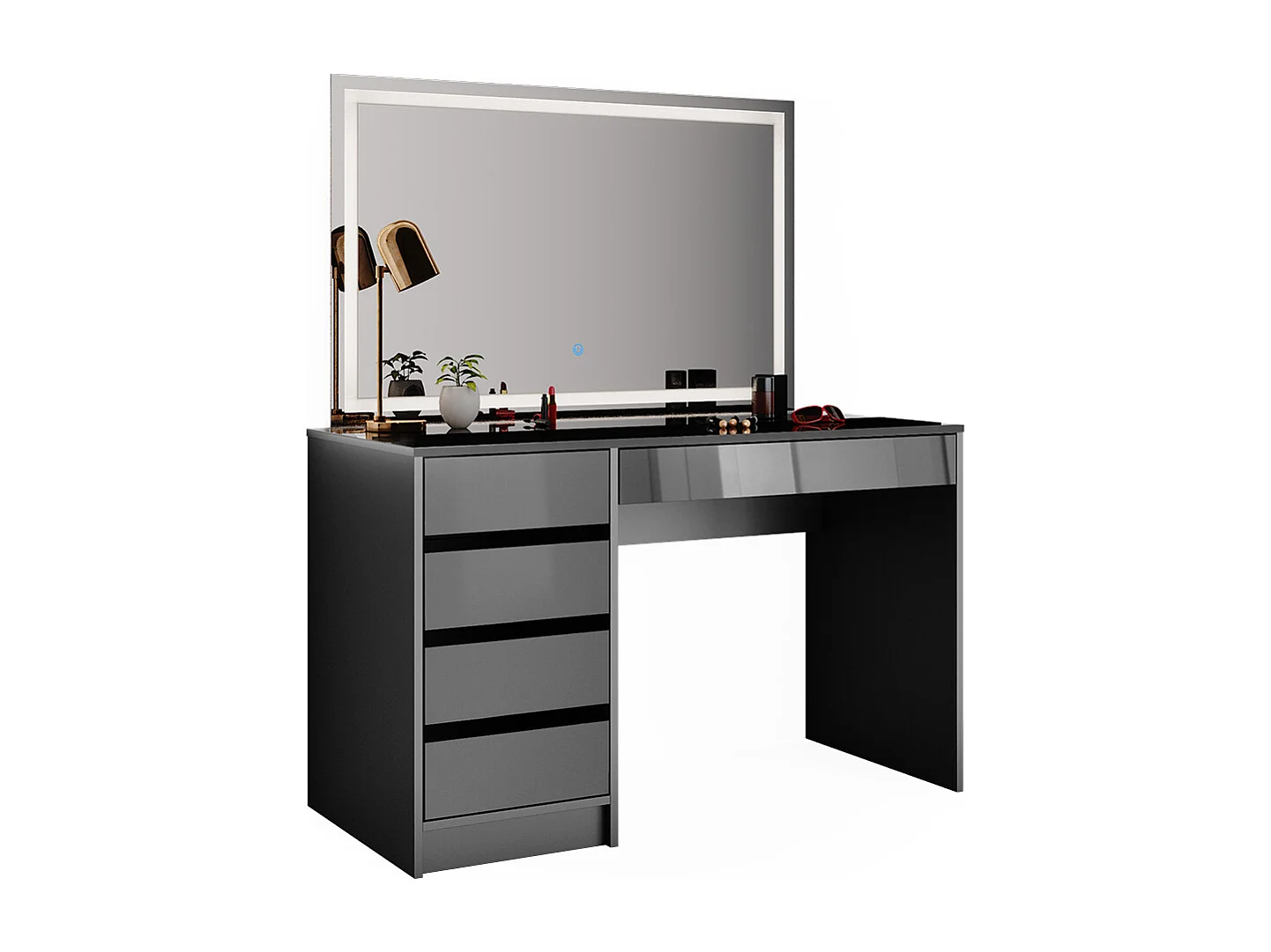 Coiffeuse anthracite 120x55x75 sherry