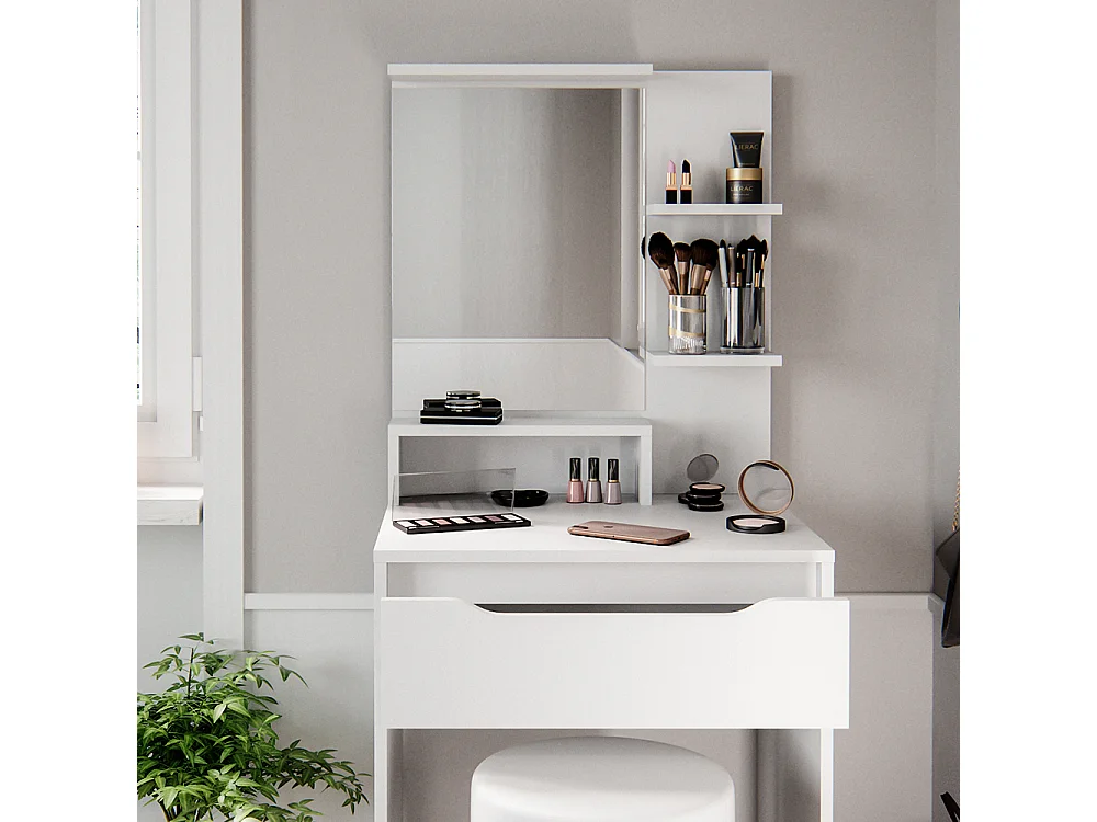 Coiffeuse blanc 60x48x142.7 ruben