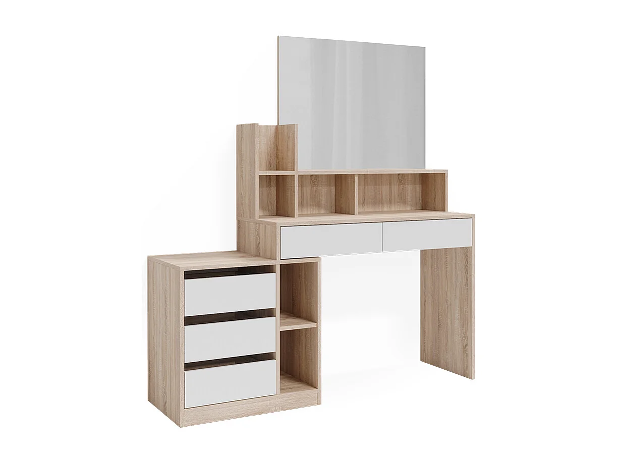 Tocador blanco/sonoma 139.8x40x115 anja