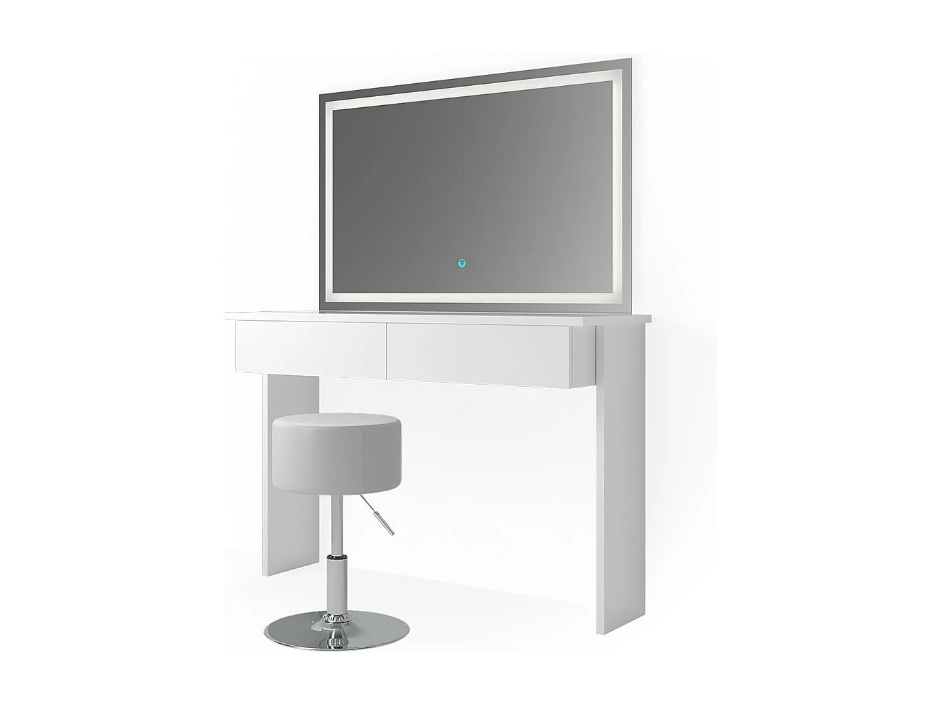 Coiffeuse blanc 120x40x83 azur