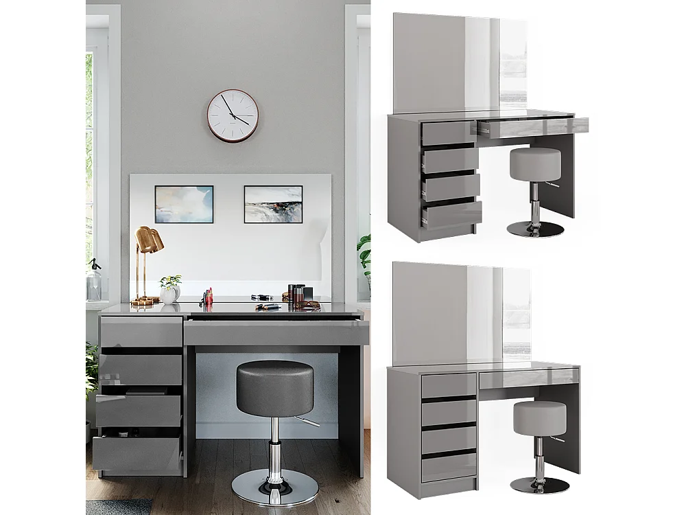 Coiffeuse gris 120x55x75 sherry