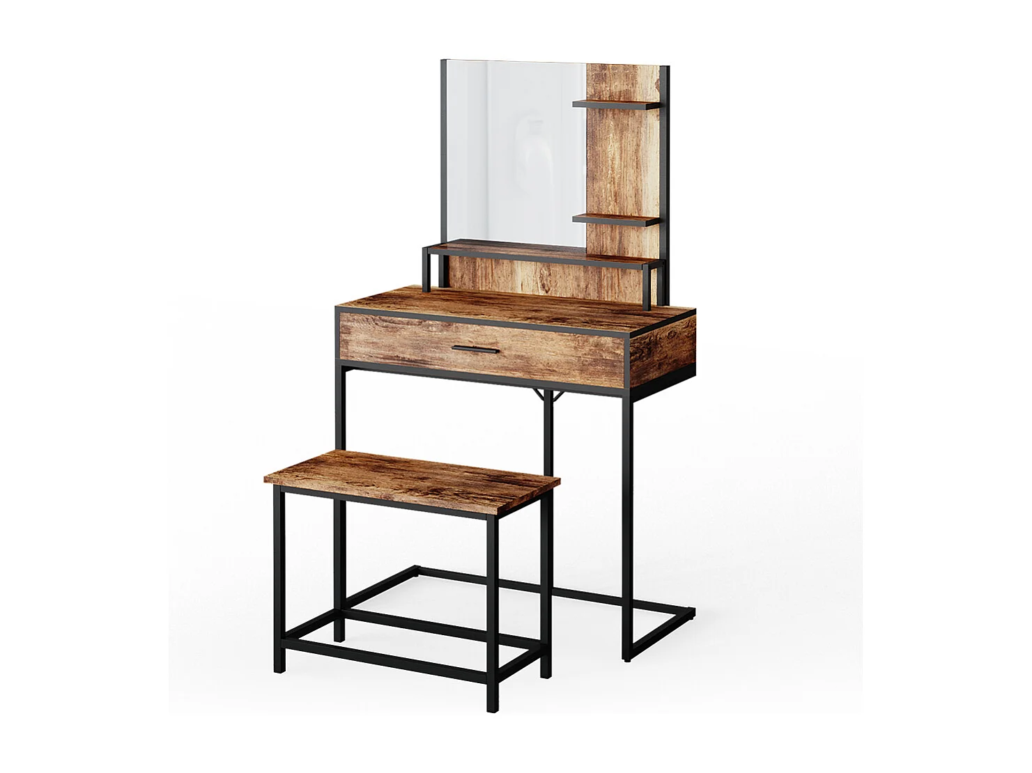 Vanity table antique wood 80x40x135.5 fyrk