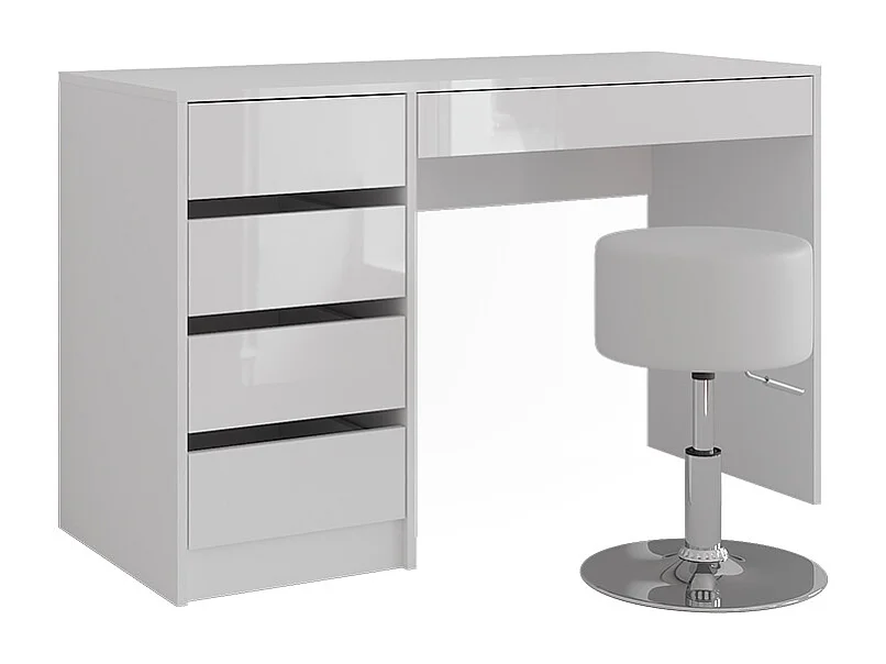 Vanity table white/white high gloss 119.8x50.1x76 sherry