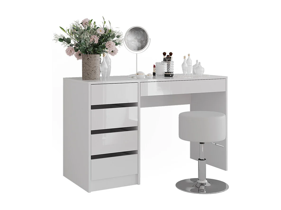 Vanity table white/white high gloss 119.8x50.1x76 sherry