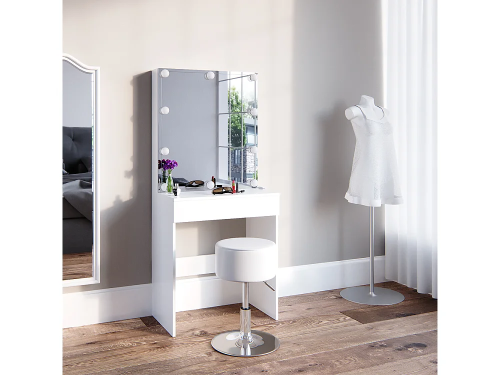 Coiffeuse blanc 68x42x155 melle