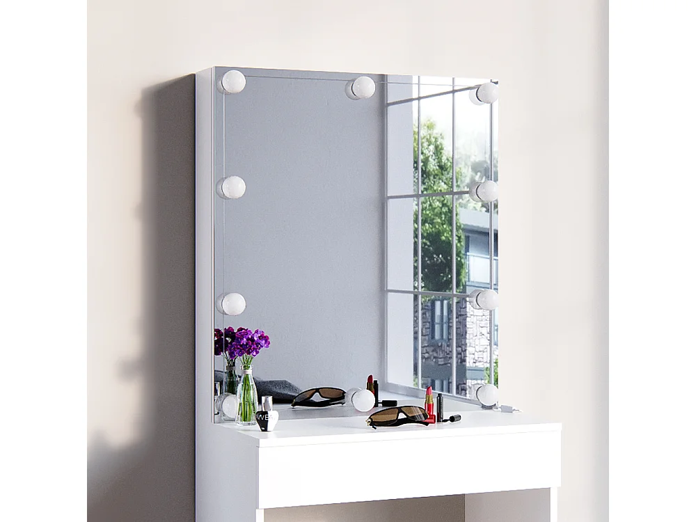 Coiffeuse blanc 68x42x155 melle