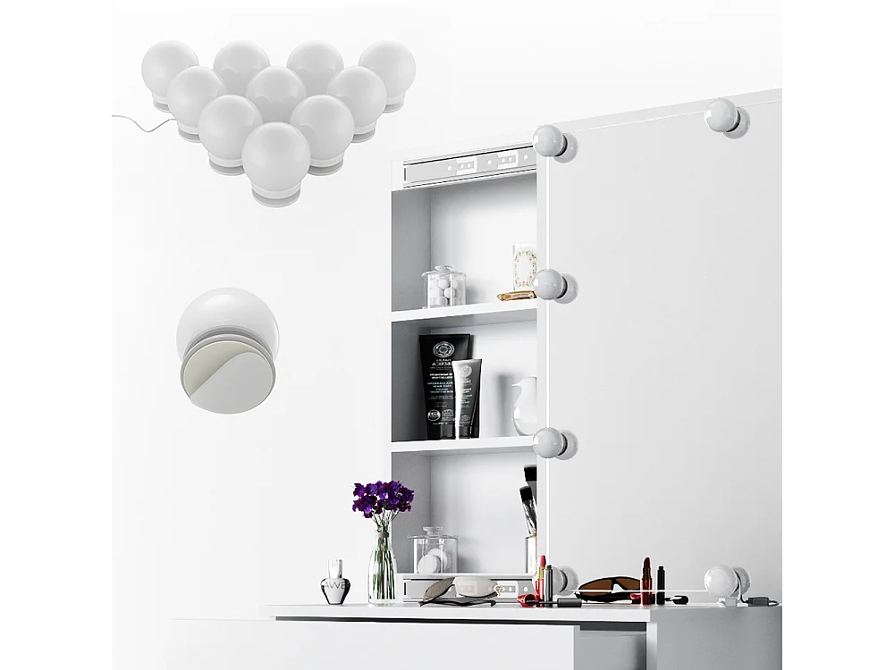 Coiffeuse blanc 68x42x155 melle