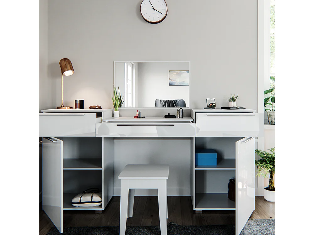 Coiffeuse blanc 190x39x90 lilli