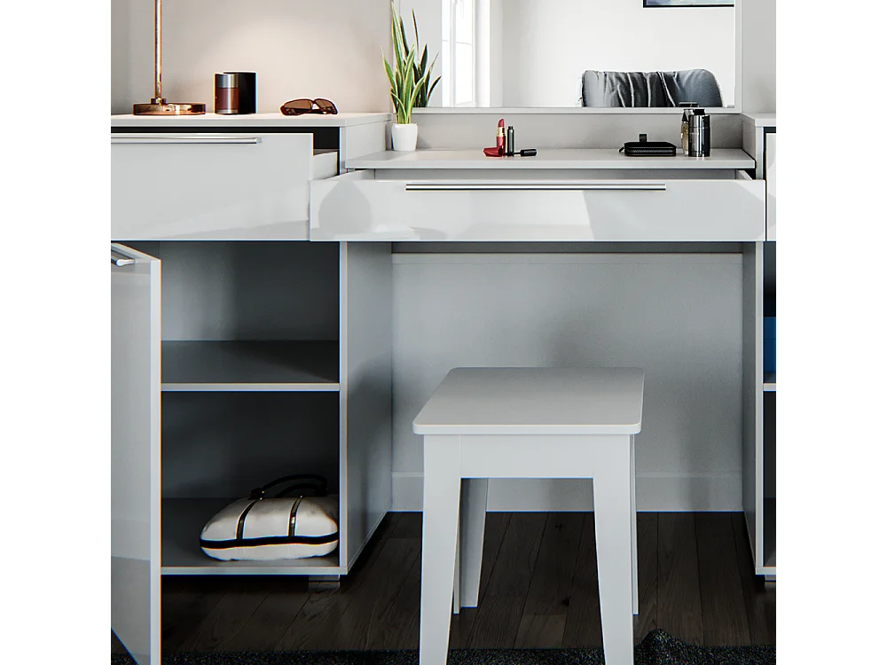 Coiffeuse blanc 190x39x90 lilli