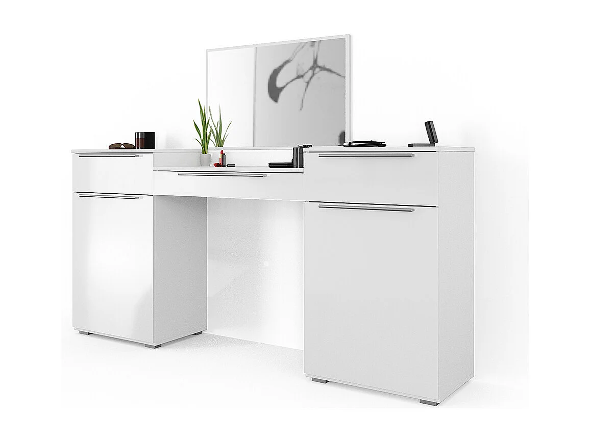 Coiffeuse blanc 190x39x90 lilli