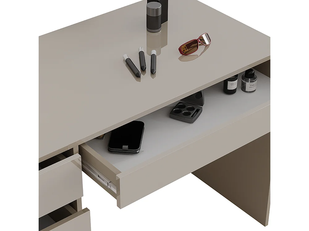 Coiffeuse gris brillant 120x55x75 sherry