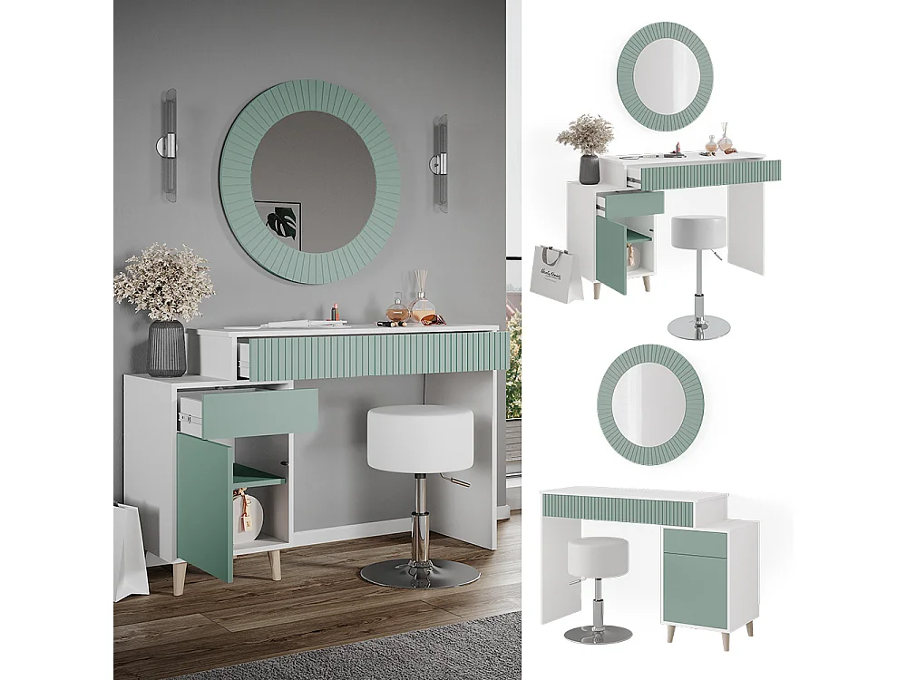 Coiffeuse vert 120x40x77.2 arles