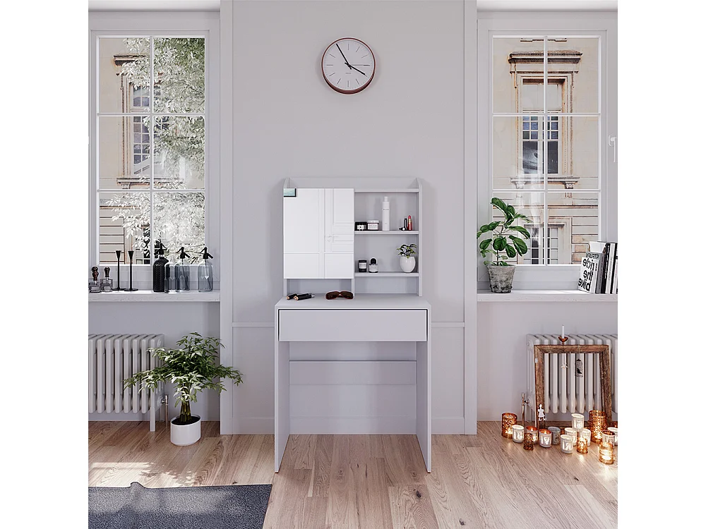 Coiffeuse blanc 70x40x136 laura