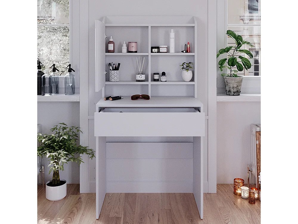 Coiffeuse blanc 70x40x136 laura