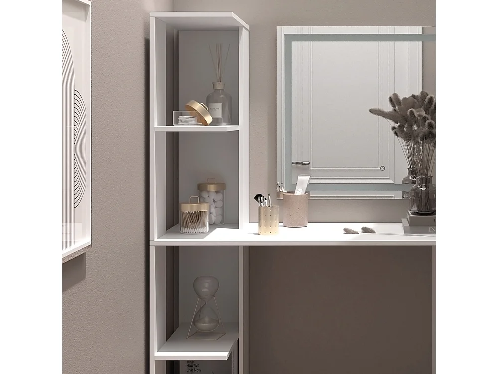 Coiffeuse blanc 122.2x55.2x75.8 tower