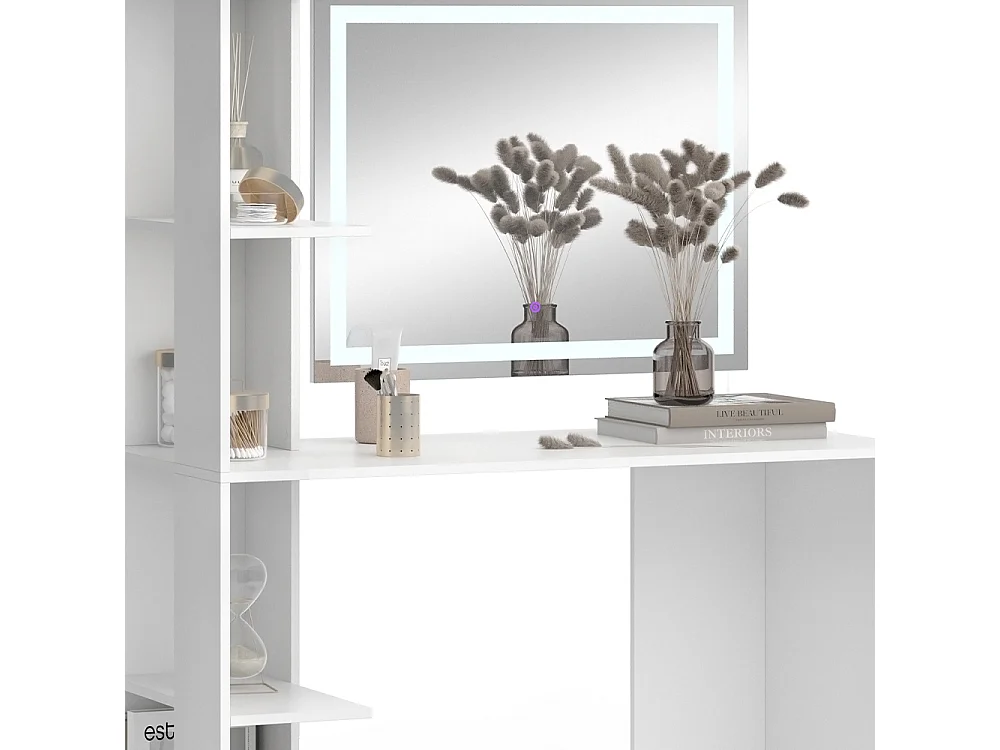 Schminktisch weiß 122.2x55.2x75.8 tower