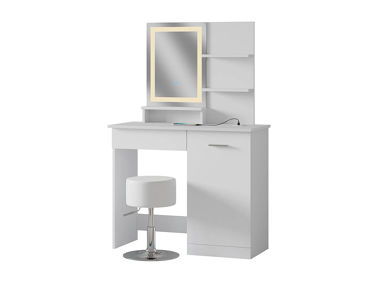 Tocador blanco 90x38x137.5 julia