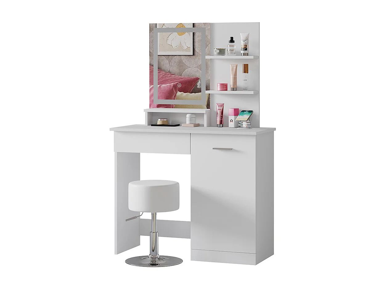 Coiffeuse blanc 90x38x137.5 julia