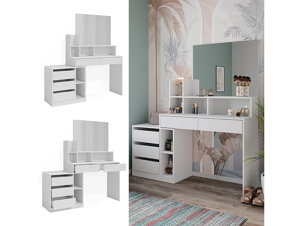 Tocador blanco 139.8x40x115 anja