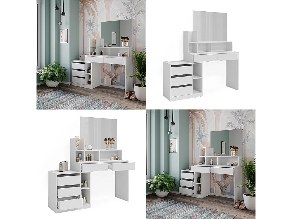 Coiffeuse blanc 139.8x40x115 anja