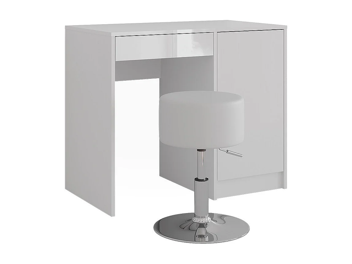 Toiletbord hvid/hvid højglans 89.8x50.1x76 sherry