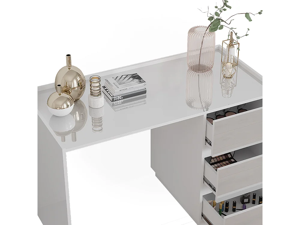 Tocador blanco alto brillo 120x60x78.6 marla